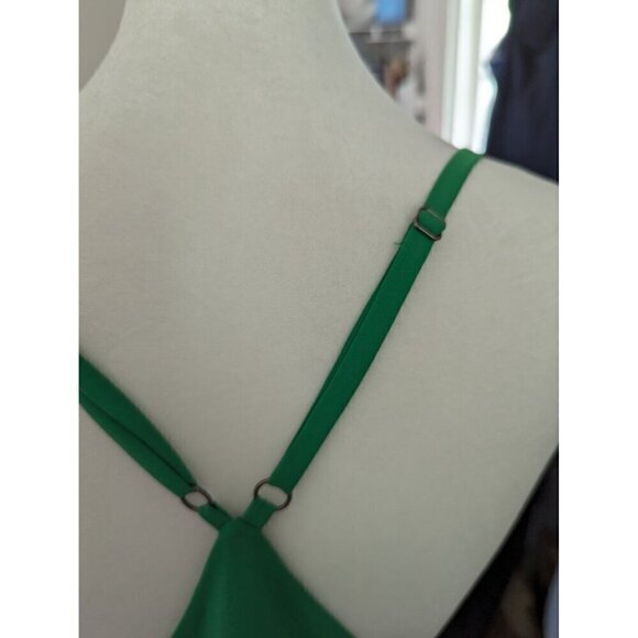 BCBGMaxazria Mika Black Green Asymmetric Tiered Racerback Tank - Picture 6 of 9